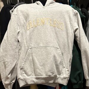 Talentless Light Gray Hoodie with Cream Logo